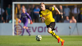 Steuert ein Tor gegen Münster bei: Dortmunds U 17-Nationalspieler Dennis Lütke-Frie © 2019 Getty Images