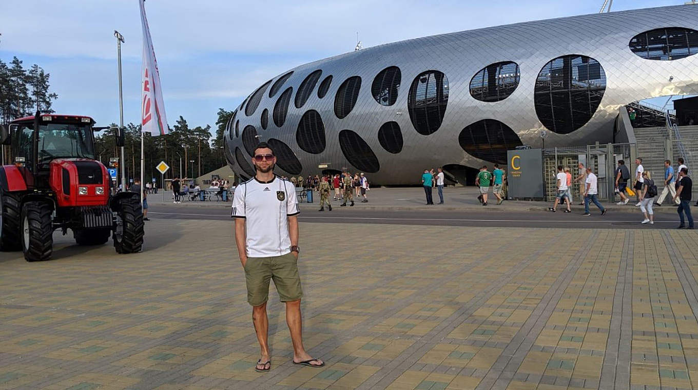 Treuer Begleiter der Nationalmannschaft: Fan-Club-Mitglied Dirk Holzapfel © privat