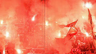 Massiv Pyrotechnik im Berliner Derby abgebrannt: Zuschauer von Union Berlin © GettyImages