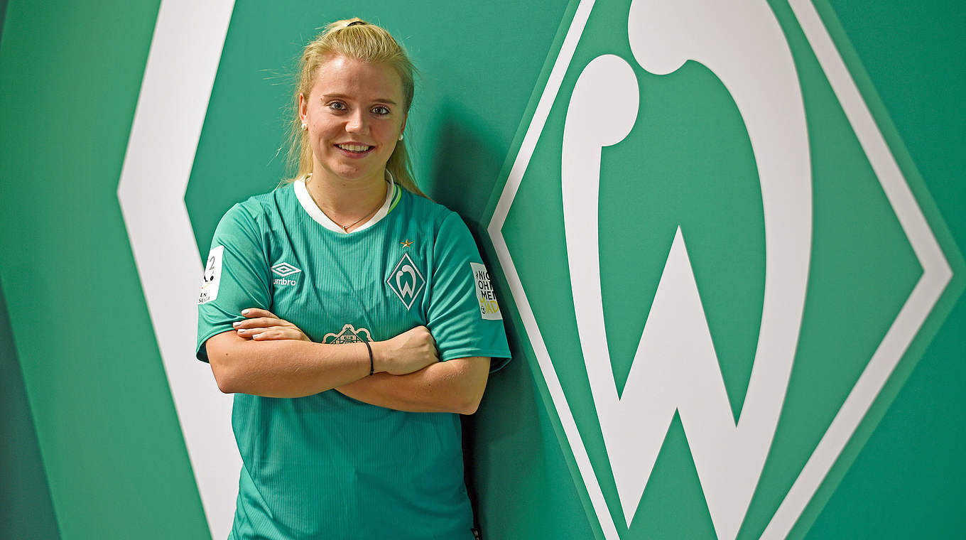 "Ich bin von der Mannschaft sehr gut aufgenommen worden": Ricarda Walkling © Werder Bremen