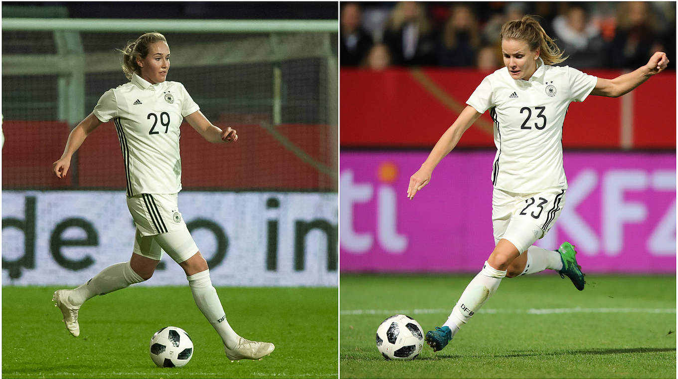 Back after long injury lay-offs: Sydney Lohmann (L) and Lena Petermann (R) © Getty Images/imago/Collage DFB
