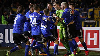 Goalkeeper Daniel Batz was the hero as Saarbrücken triumphed on penalties.  © Getty Images