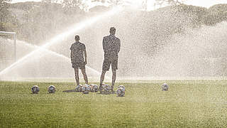 Training in the rain: Die DFB-Faruen bereiten sich auf das Norwegen-Spiel vor © Thomas Böcker/DFB