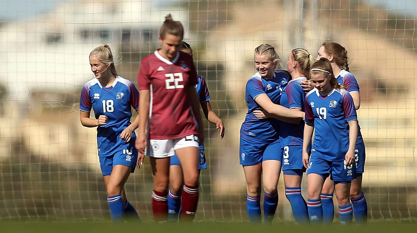 Kein Spielglück: Die U 19-Frauen müssen Island beim Jubeln zuschauen © Getty Images