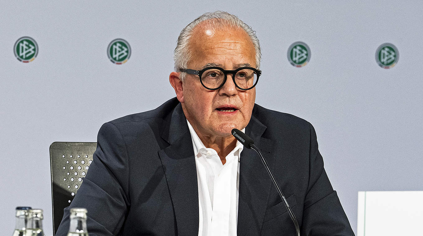 President Fritz Keller: "We want mature players" © Thomas Böcker/DFB