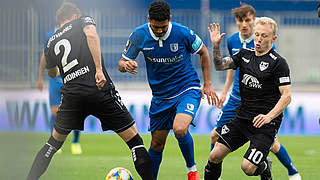 Umkämpfte Partie ohne Sieger: Magdeburg und Uerdingen trennen sich mit einem Remis © Sportfotos-MD