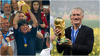 Löw won the World Cup in 2014, Deschamps in 2018 © Getty Images/Collage DFB