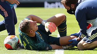 Saison-Aus nach Bänderdehnung im Knie: Nationaltorhüter Bernd Leno © AFP/Getty Images