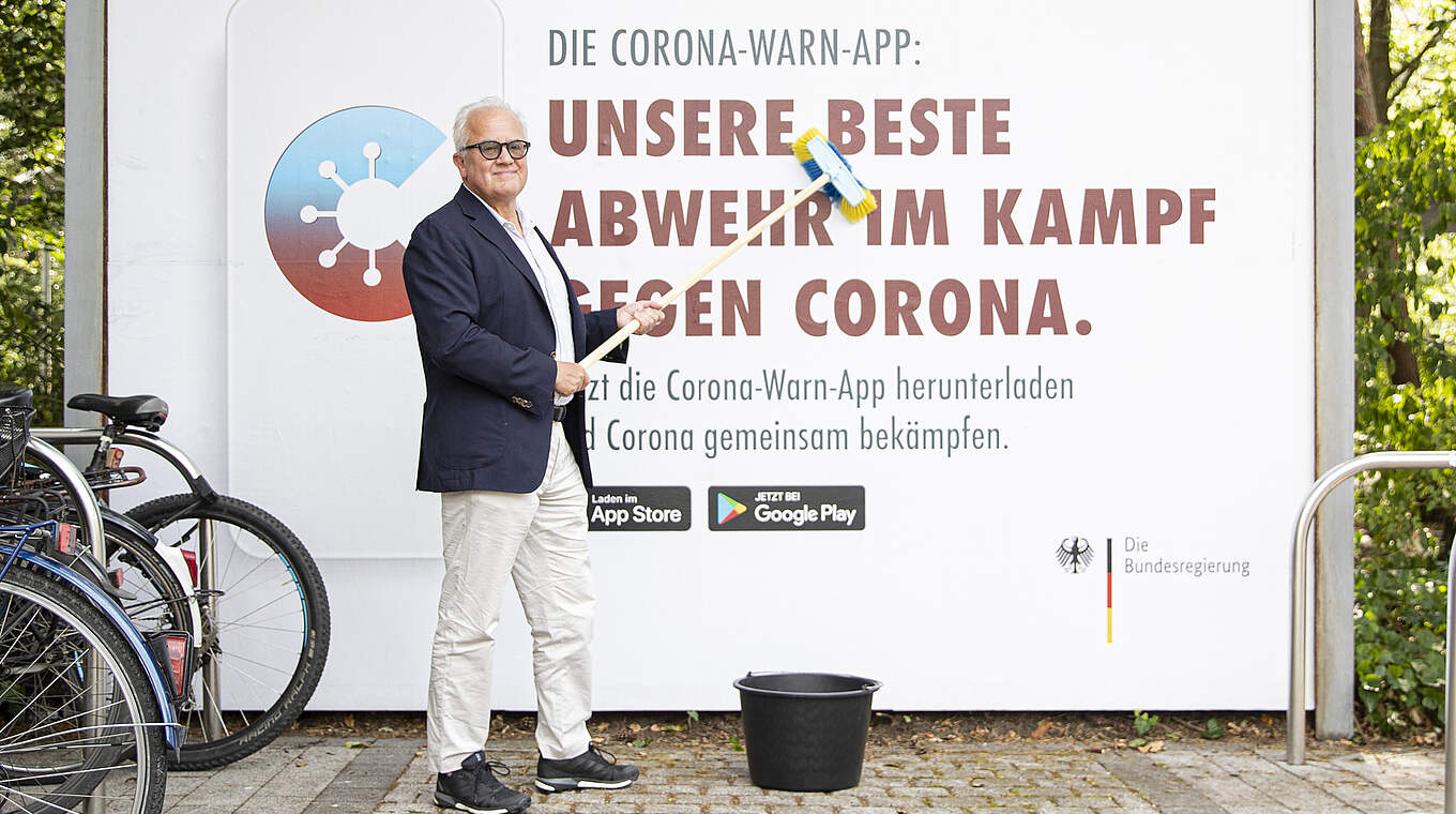 Unterstützt das "Team gegen Corona" mit vollem Einsatz: DFB-Präsident Fritz Keller © Thomas Böcker/DFB