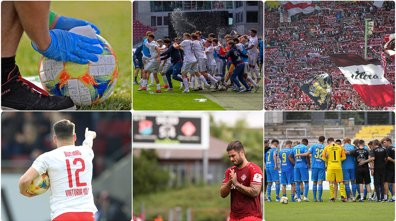 Emotionen, Spannung, Corona: Die wohl ungewöhnlichste Drittliga-Saison ist zu Ende © Getty Images/imago/Collage DFB