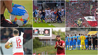 Emotionen, Spannung, Corona: Die wohl ungewöhnlichste Drittliga-Saison ist zu Ende © Getty Images/imago/Collage DFB