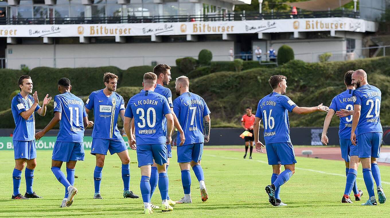 Düren are hoping to play in the Allianz Arena against FC Bayern © Imago