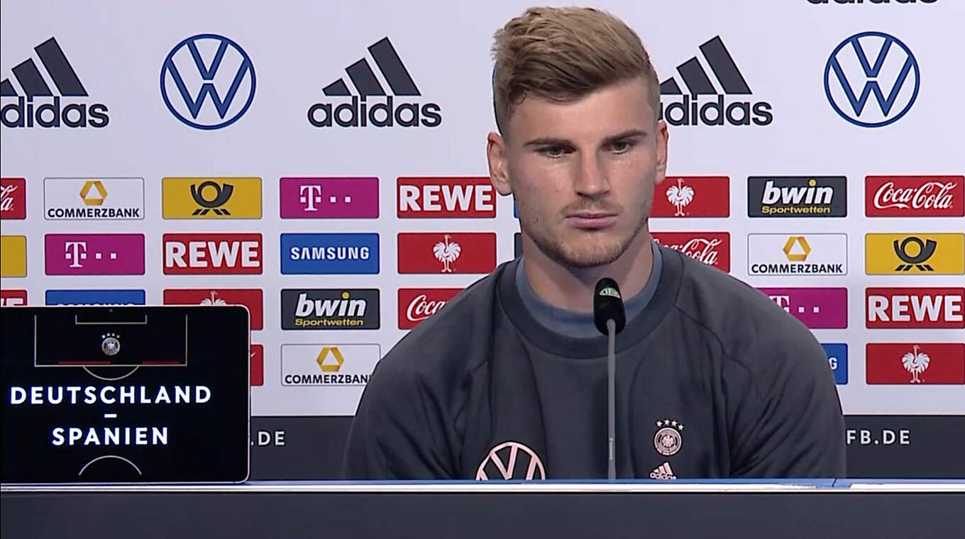 Timo Werner: "It was a little odd returning to the national team" © DFB