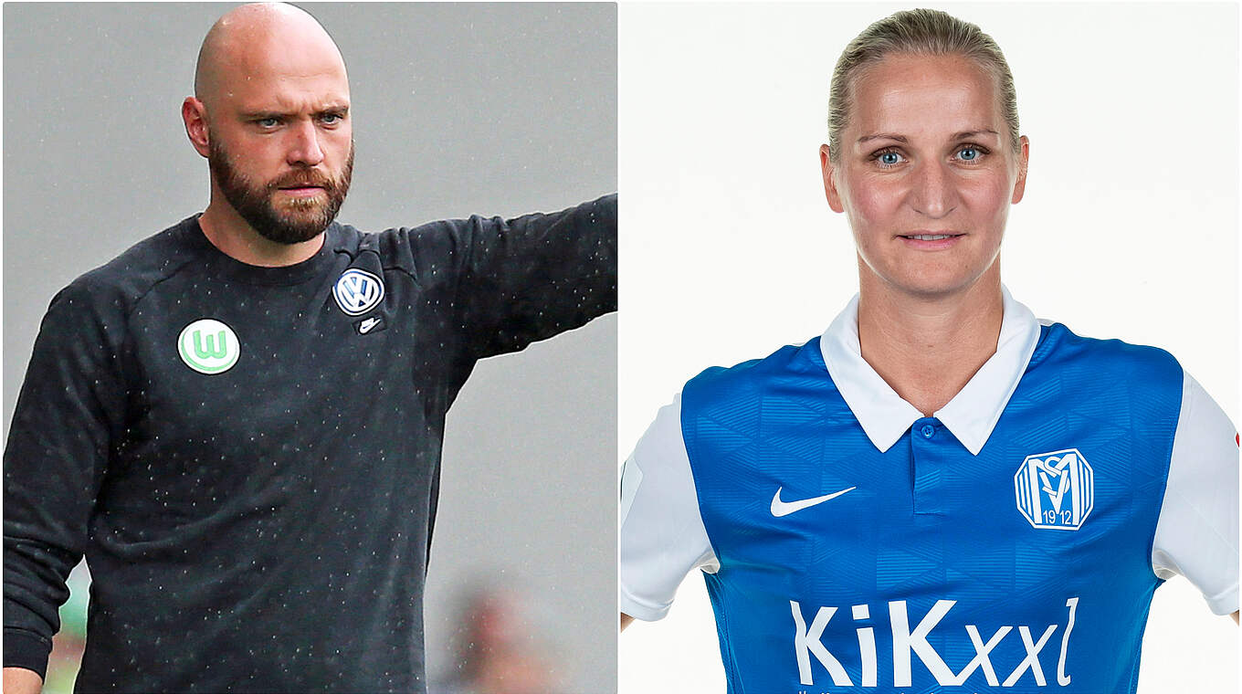 Dienstältester Trainer und älteste Spielerin: Stephan Lerch und Agnieszka Winczo © Getty Images/Collage DFB