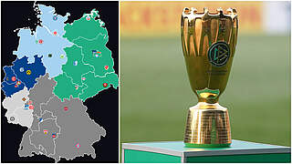 Hoffen auf attraktive Lose: die erste Runde des Junioren-Pokals wird ausgelost © Imago/Collage DFB