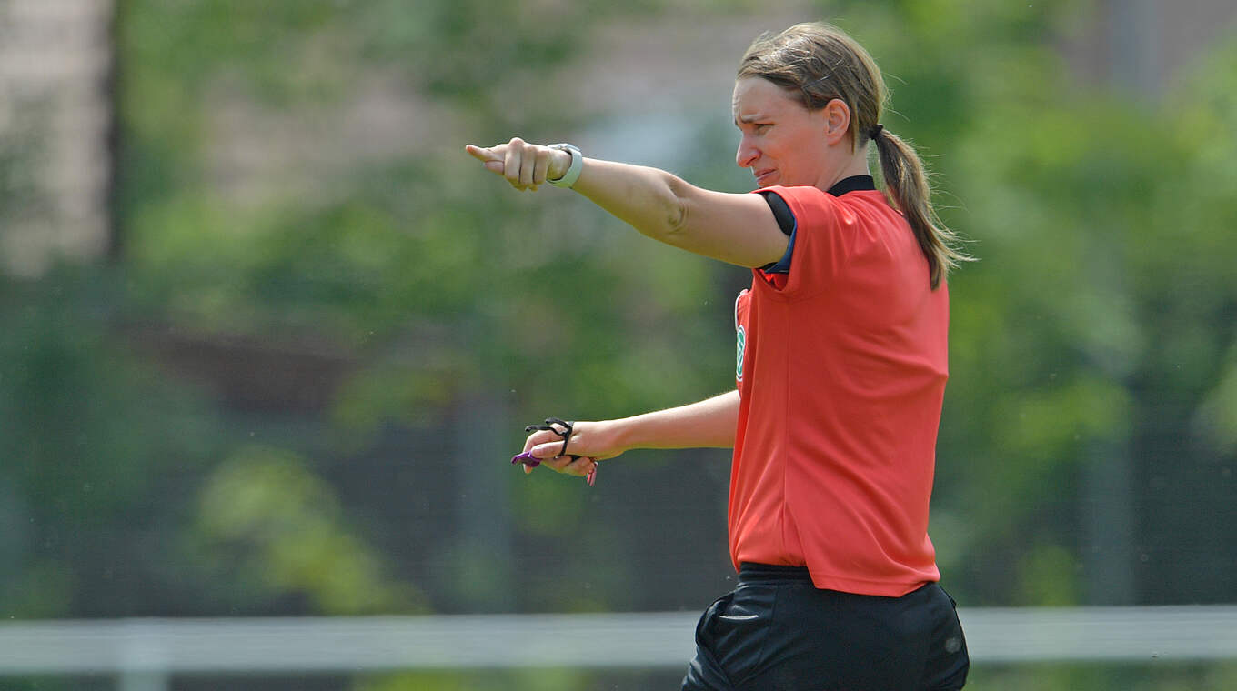 68. Einsatz in der Frauen-Bundesliga: Schiedsrichterin Kathrin Heimann © 2020 Getty Images