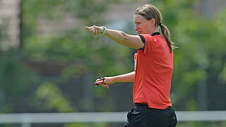 68. Einsatz in der Frauen-Bundesliga: Schiedsrichterin Kathrin Heimann © 2020 Getty Images