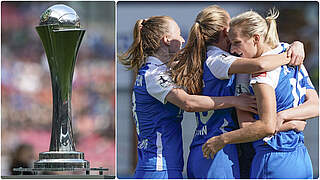 Die Jagd auf den DFB-Pokal der Frauen wird eröffnet: Meppen startet in Neukölln  © Bilder Getty Images, Imago / Collage DFB