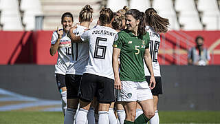 Germany women are on course for EURO 2020 in England following the 3-0 win against Ireland.  © Thomas Boecker/DFB