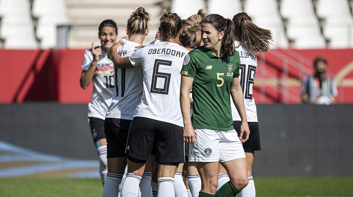 Germany women are on course for EURO 2020 in England following the 3-0 win against Ireland.  © Thomas Boecker/DFB