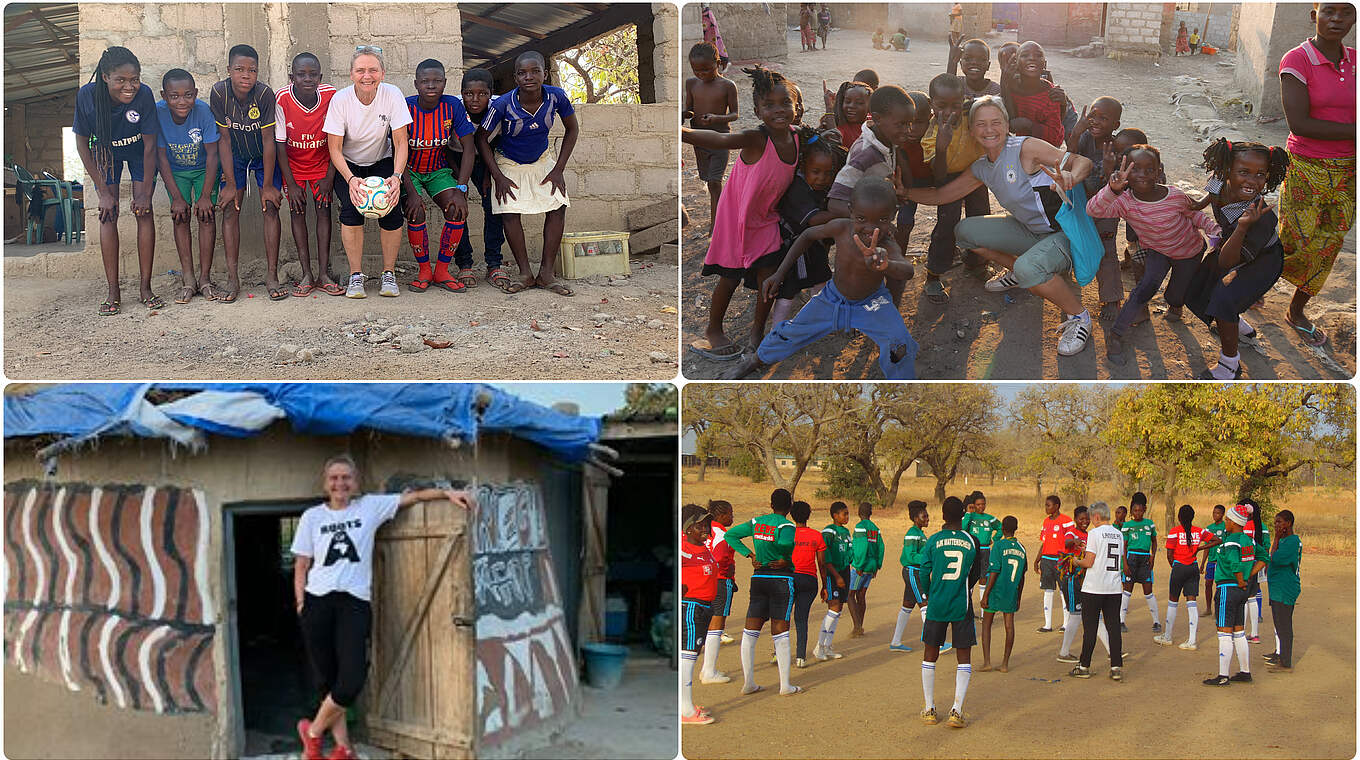 Ein Herz für Afrika: Petra Landers will in ein paar Jahren auswandern © privat/Collage DFB