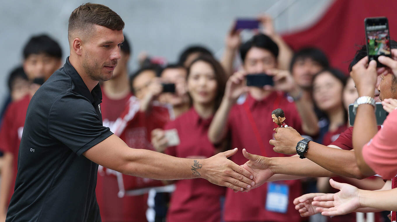 Podolski in Japan: “I know that I’ll always be welcomed with open arms.” © 2018 Getty Images