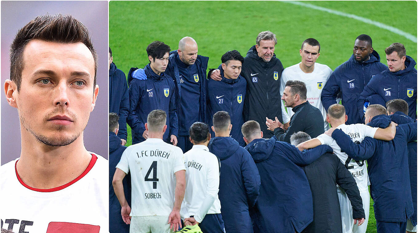 Adam Matuschyk on defeat in the DFB-Pokal: “We can live with losing 3-0”. © Bilder: imago images, Collage: DFB
