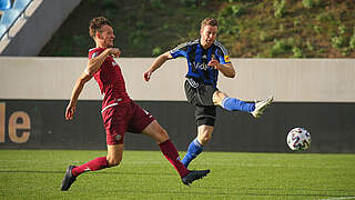 Siegtor in der Nachspielzeit: Matchwinner Sebastian Jacob (r.) © imago images/HMB-Media