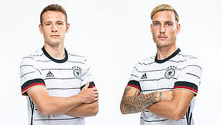 Paul Jaeckel (l.) and David Raum are hoping to make their debuts for the Germany U21s.  © Thomas Böcker/DFB