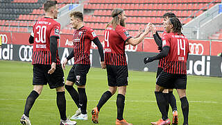 Dreht das Spiel nach einem frühen Rückstand: der FC Ingolstadt © imago images / Jan Huebner