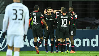 Leverkusen come back to win 4-1 and book their place in the next round.  © 