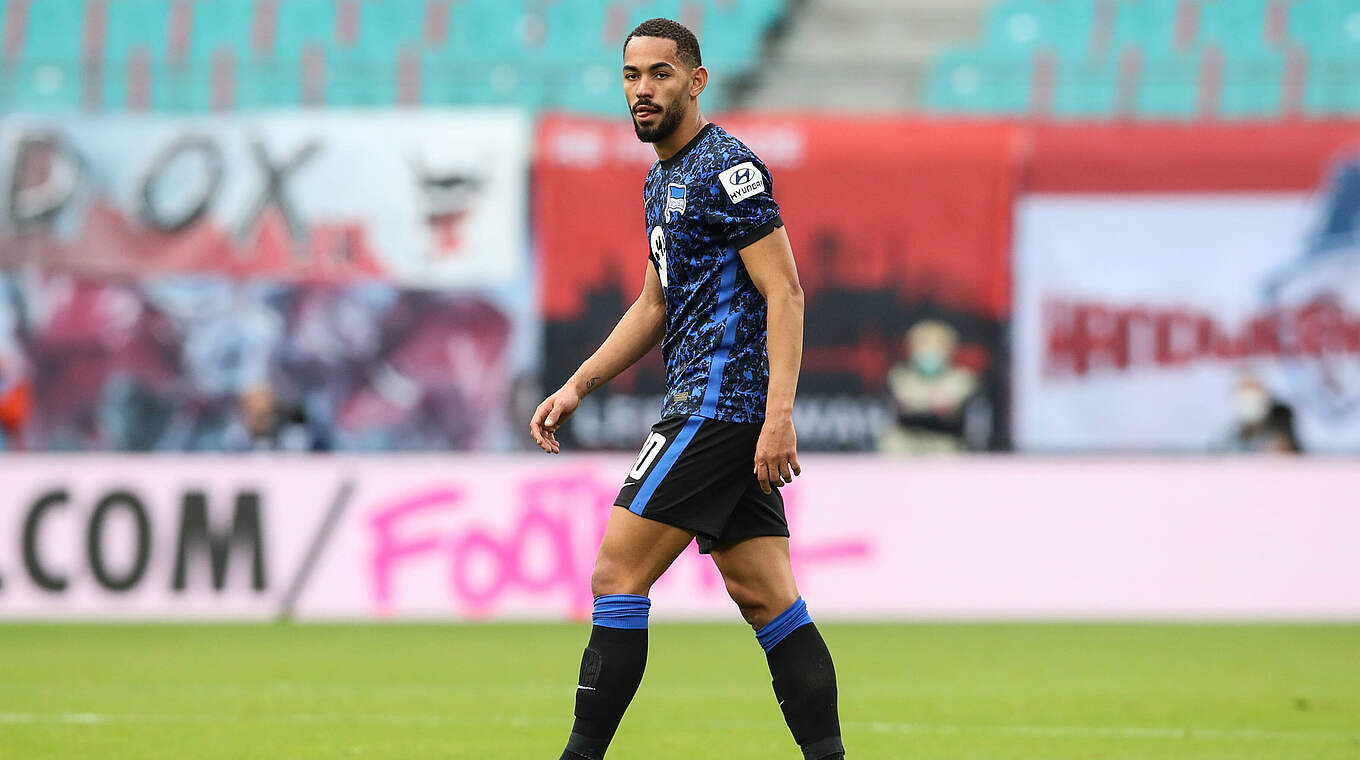 Verfahren eingestellt: Herthas Matheus Cunha darf am Wochenende spielen © imago images/Christian Schroedter