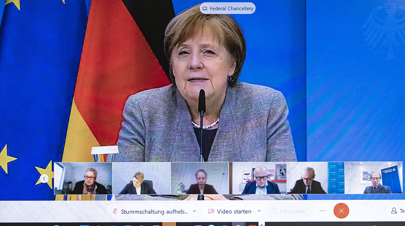 Hat zum digitalen Flüchtlingsgipfel eingeladen: Bundeskanzlerin Angela Merkel © Thomas Boecker/DFB