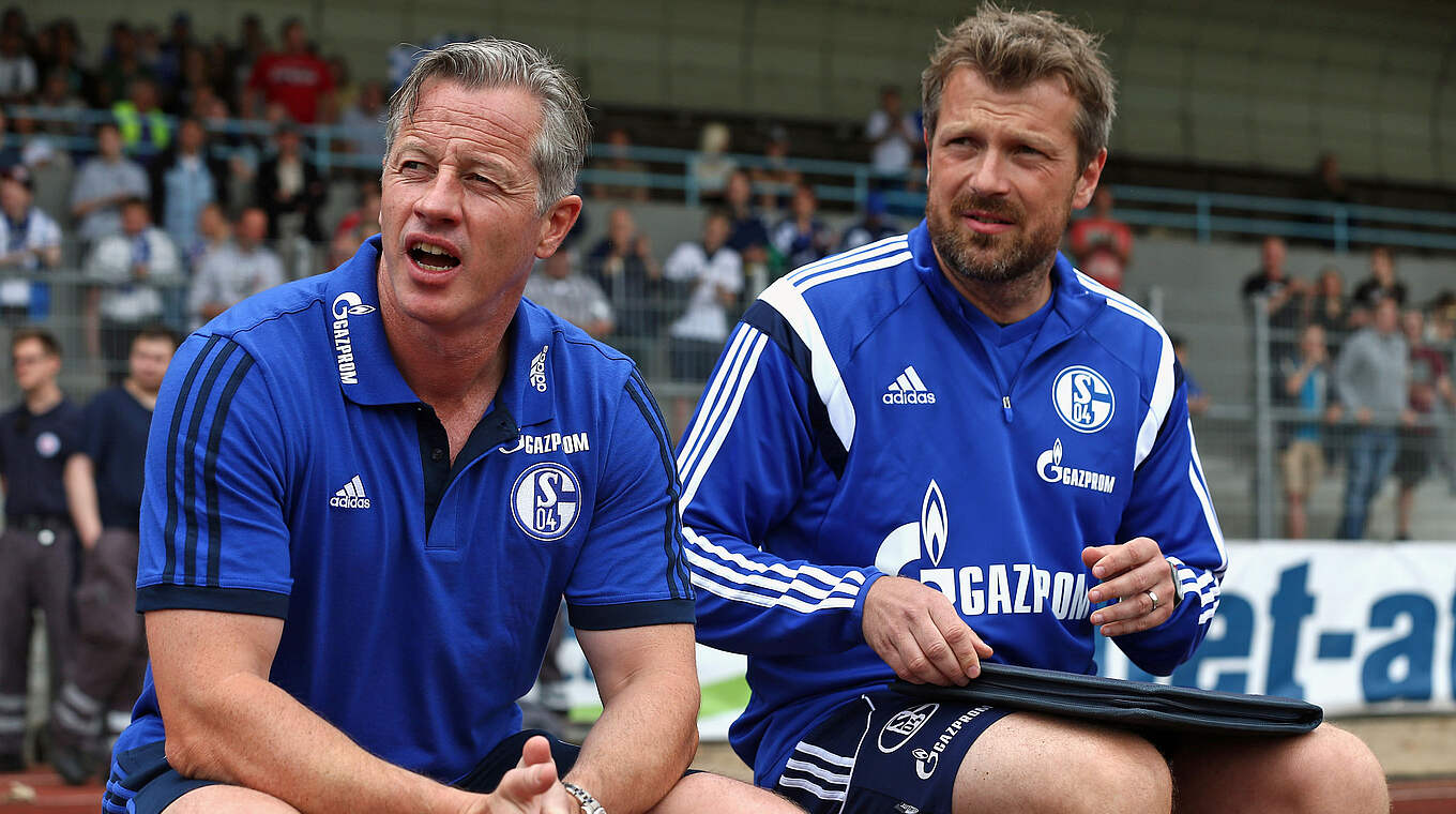 Hübscher (r.) bei Schalke: "Höhepunkte sicherlich als Co-Trainer der Profis" © 2014 Getty Images