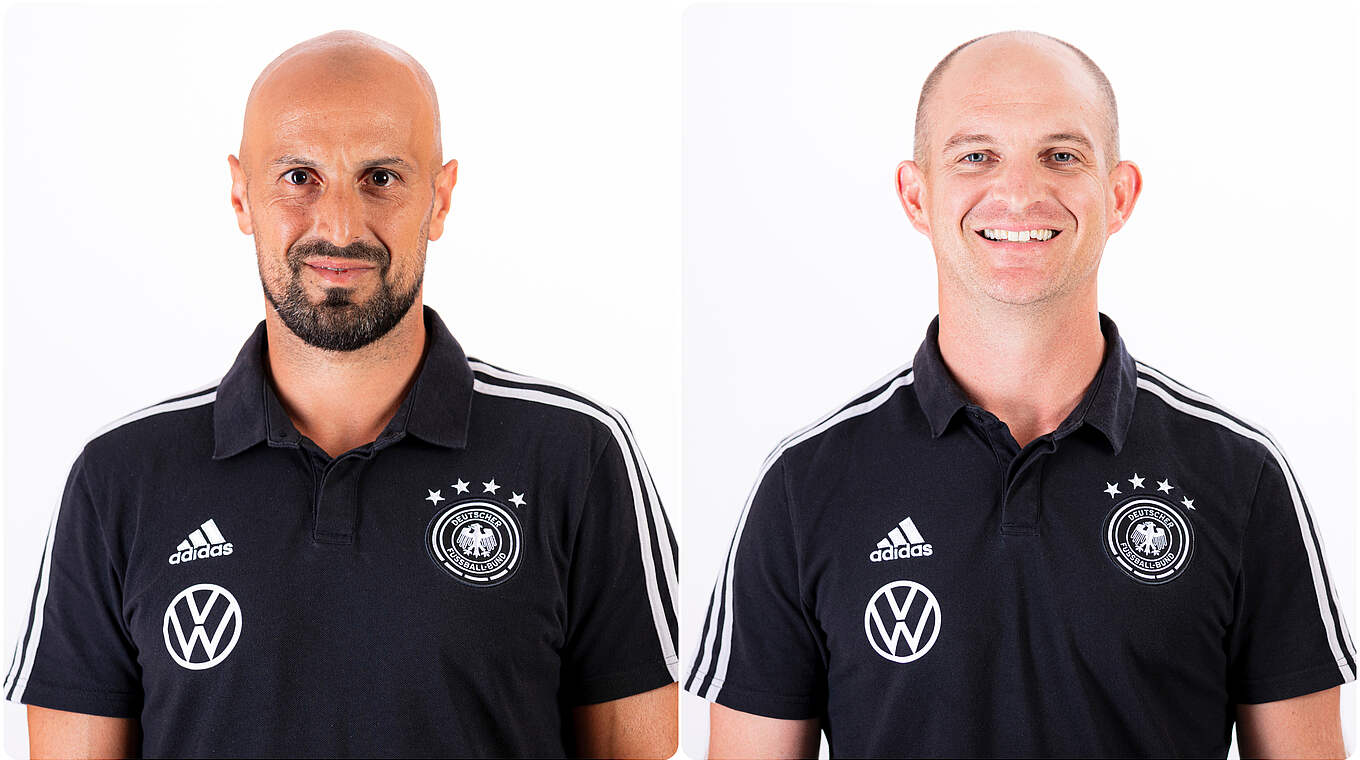 Erwarten "spannenden Austausch mit Trainer-Kolleg*innen": Di Salvo (l.) und Meister © Thomas Böcker/DFB