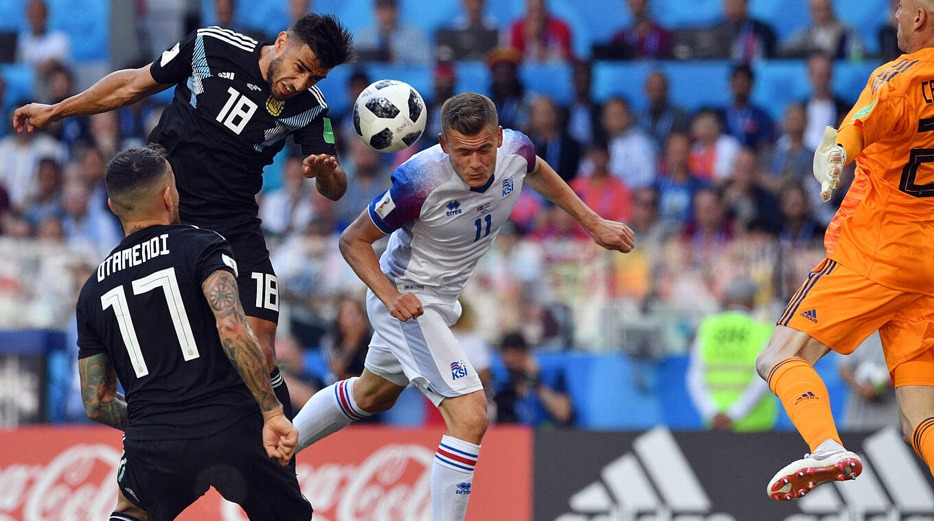 Finnbogason became the first Icelandic player to score at a World Cup. © AFP/Getty Images