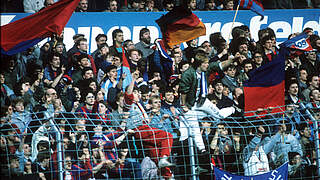 Bayer-Fans 1986 in der Grotenburg: 