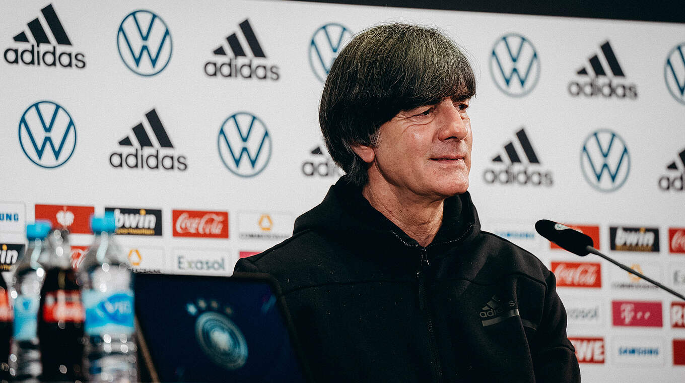 Löw: "It will be tough for us to win this game." © DFB / Philipp Reinhard