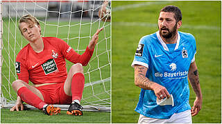 Sprung nach vorne verpasst: Felix Götze (Kaiserslautern, l.) und Sascha Mölders (1860) © Bilder: Imago, Collage: DFB.de