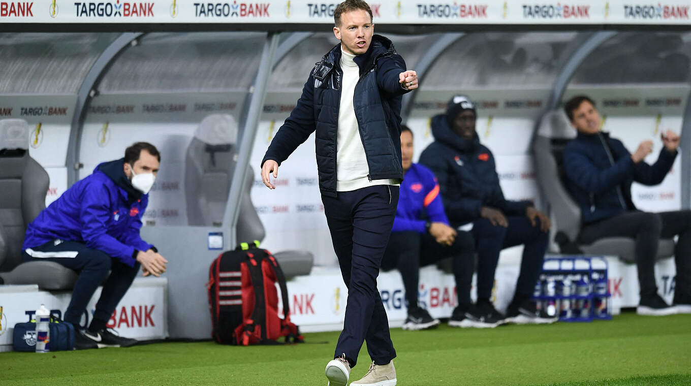 Julian Nagelsmann was unable to end his tenure as RB Leipzig coach with a trophy © AFP/Getty Images