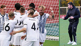 Trainer Behar Prenku steht mit seinem VfB Linz im Pokalfinale gegen Rot-Weiß Koblenz. © Heinz Werner Lamberz