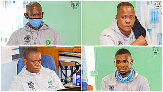 Ließen sich virtuell schulen: Vier der Teilnehmer*innen aus Botswana © BFA/ DFB