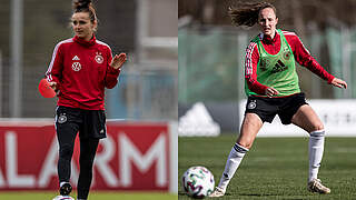 Fabienne Dongus (r.) replaces Lina Magull (l.)  © DFB/Maja Hitij/Getty Images Collage DFB