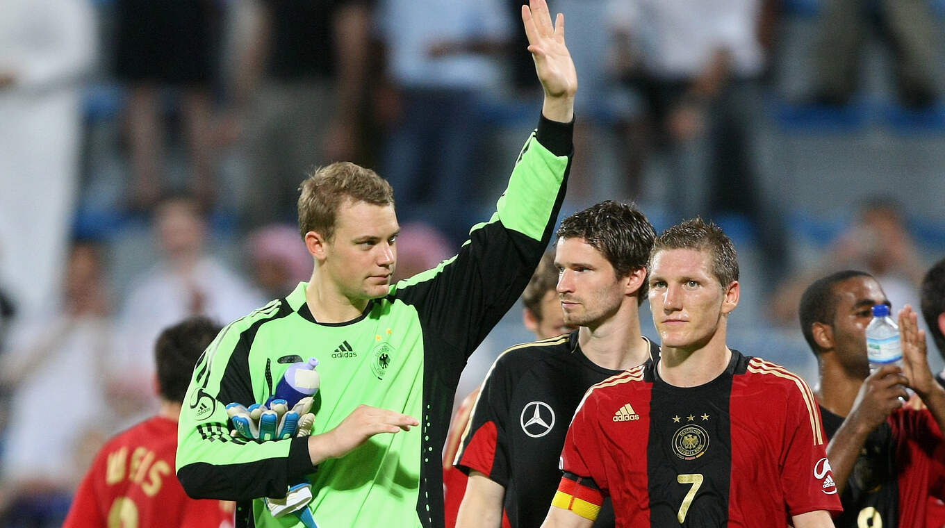 Neuer made his debut for Germany in a 7-2 win against the United Arab Emirates in 2009.  © Getty Images