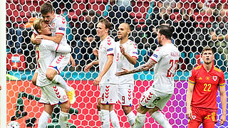 Riesenjubel bei Dänemark: Die Skandinavier stehen im EM-Viertelfinale © Getty Images