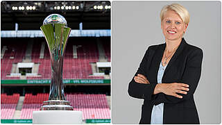 Losfee im DFB-Pokal der Frauen: Doris Fitschen zieht die Paarungen der ersten Runde © Getty/Thomas Böcker/Collage DFB.de