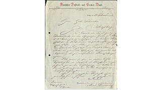 1896: Einladungsschreiben vom Deutschen Fußball- und Cricket Bund © DFB