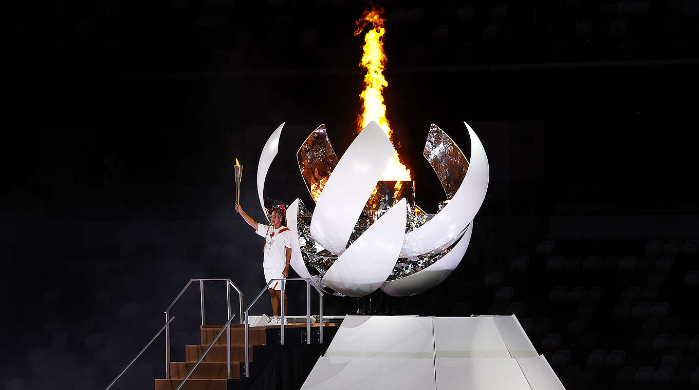 Entzündet das Olympische Feuer: Tennisspielerin Naomi Osaka © Getty Images