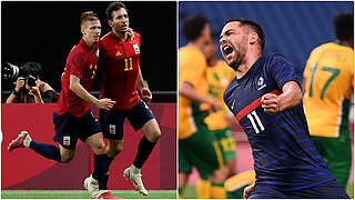 Späte Tore: Spanien und Frankreich gewinnen in der Schlussphase © Bilder: Getty Images, Collage: DFB.de