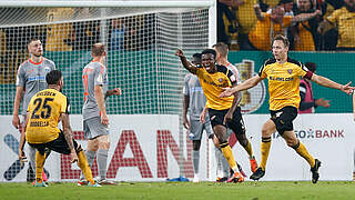 Dynamo Dresden knocked out Paderborn to advance to the second round of the DFB-Pokal.  © 